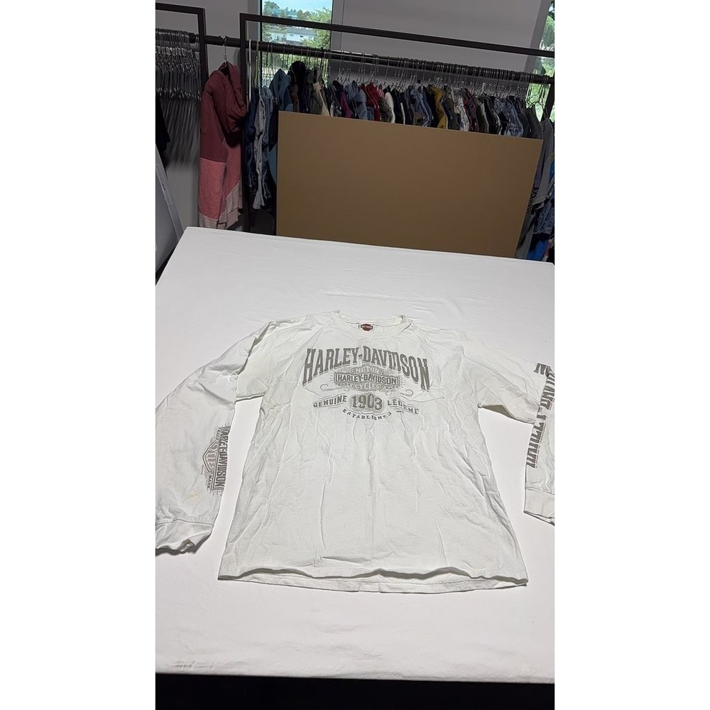 Harley-Davidson Simi Valley Long-Sleeve T-Shirt White Mens Large